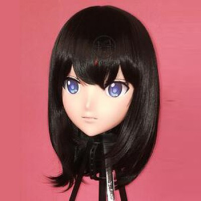 Custom Crossdress Female/Girl Resin 3/4 Head Cosplay Japanese Role Play  Anime  Sagisawa Fumika Kigurumi Mask 